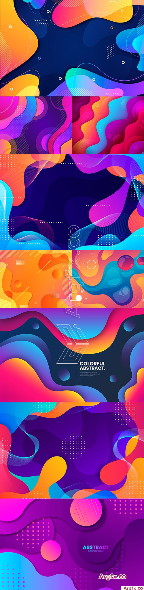 Colorful wavy background gradient abstract design